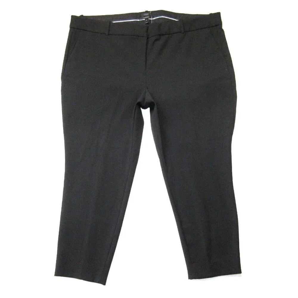 NWT J.Crew Slim Crop Cameron in Black Four Season Stretch Ankle Crop Pants 24